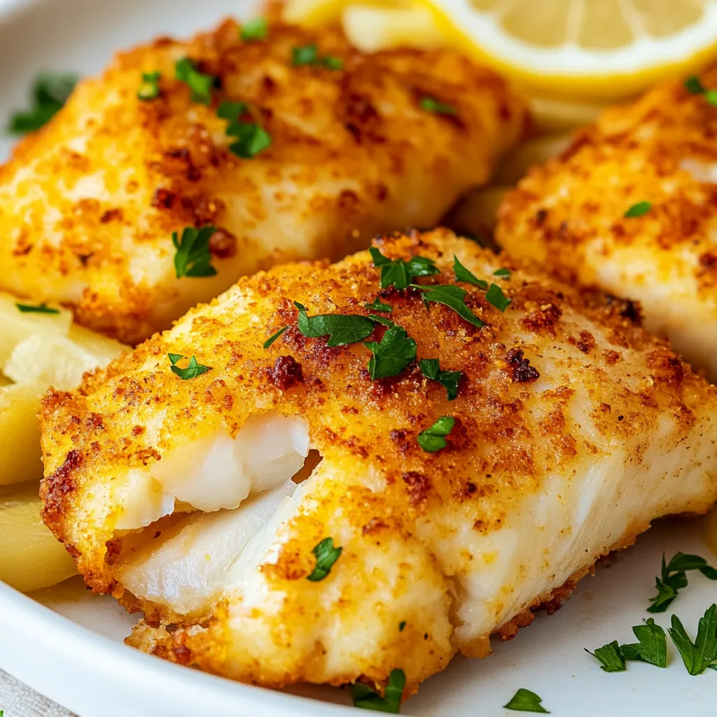 Golden and crispy air fryer cod, a healthy and delicious seafood option for any meal.