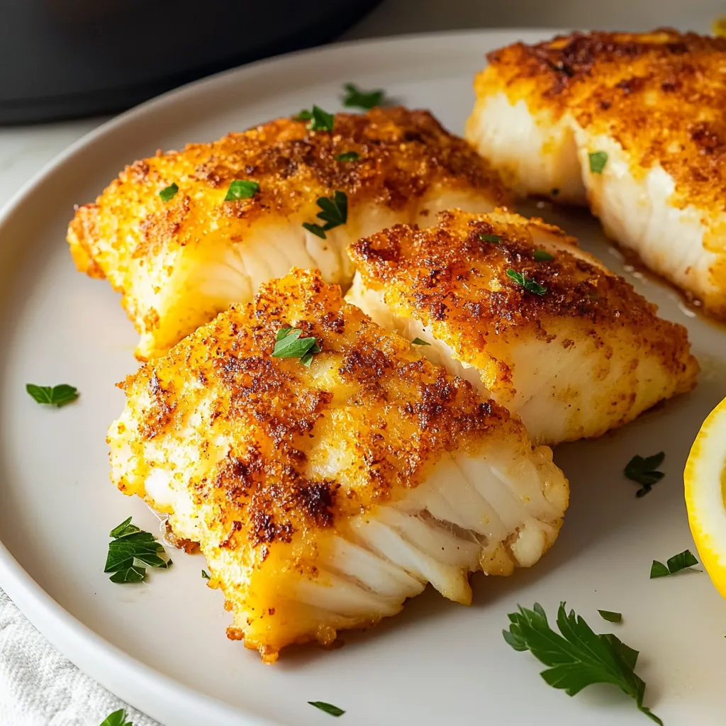 Crispy air fryer cod with a tender inside, a quick and easy recipe for seafood lovers.