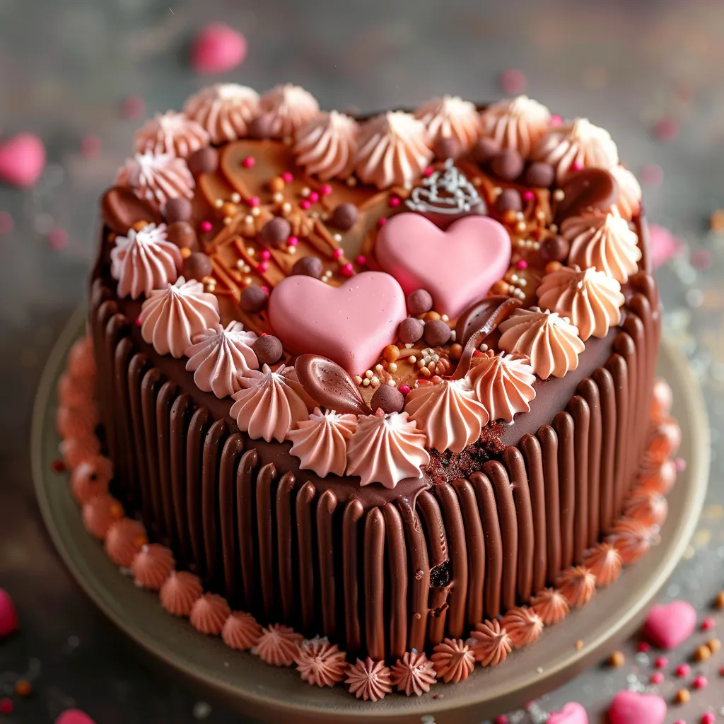 Easy Vintage Heart Cake Tutorial