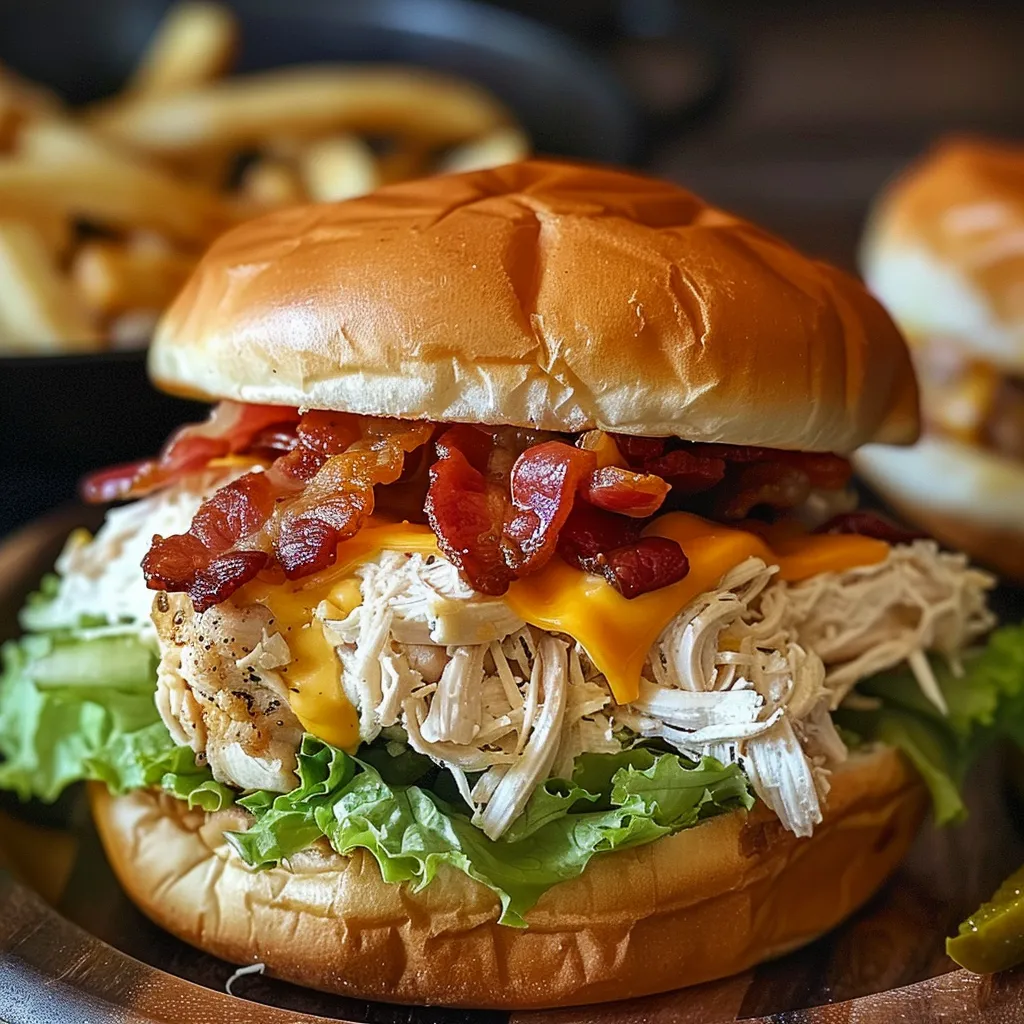 A bacon cheeseburger with lettuce and tomato.
