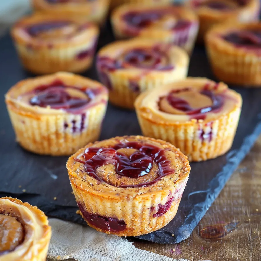 A plate of pastries with jelly.