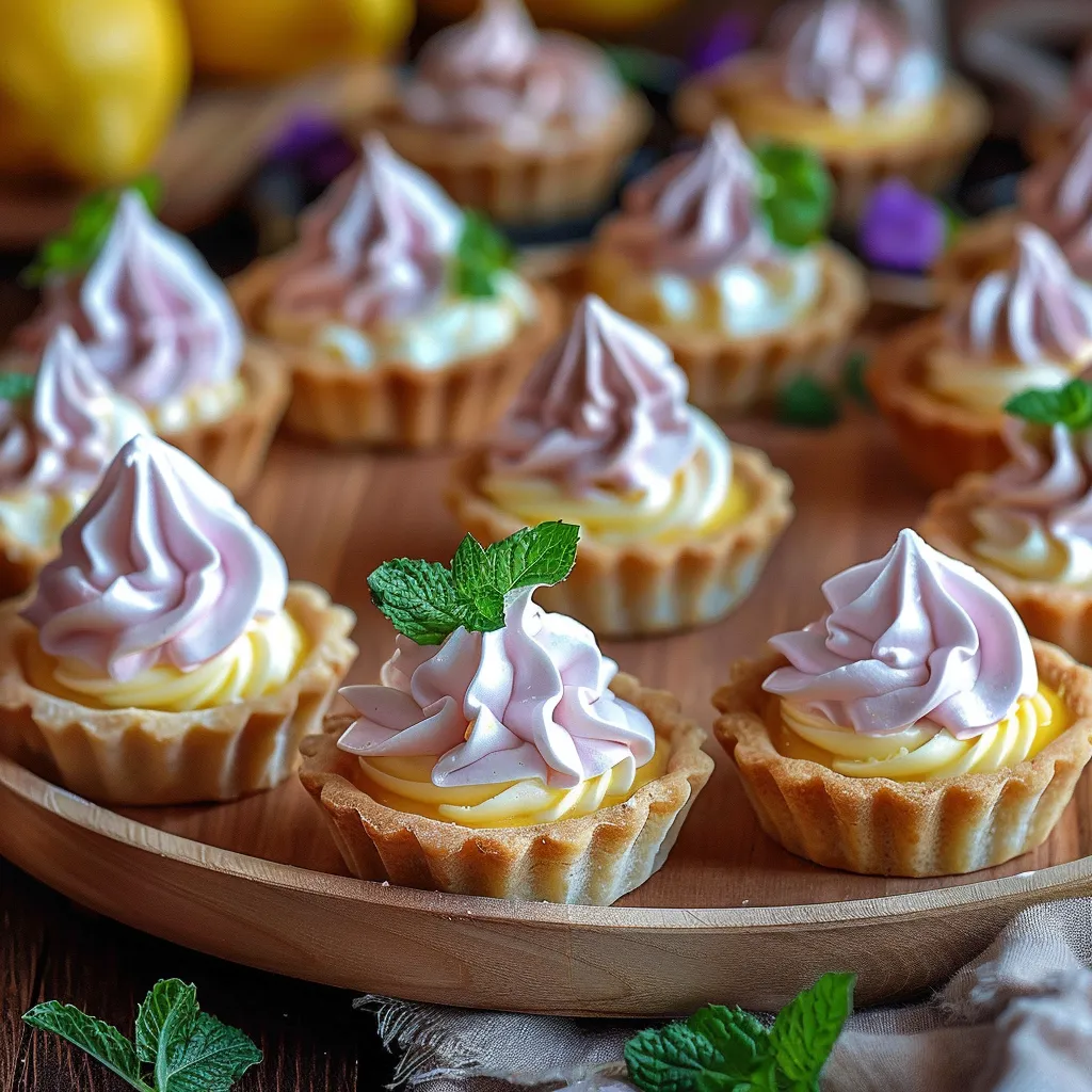 A plate of desserts with whipped cream and mint.