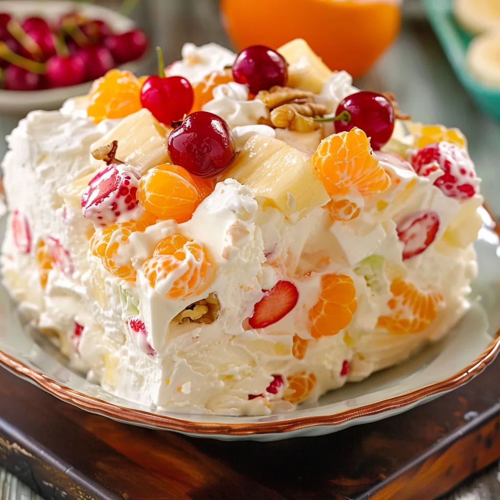 A cake with fruit on top.