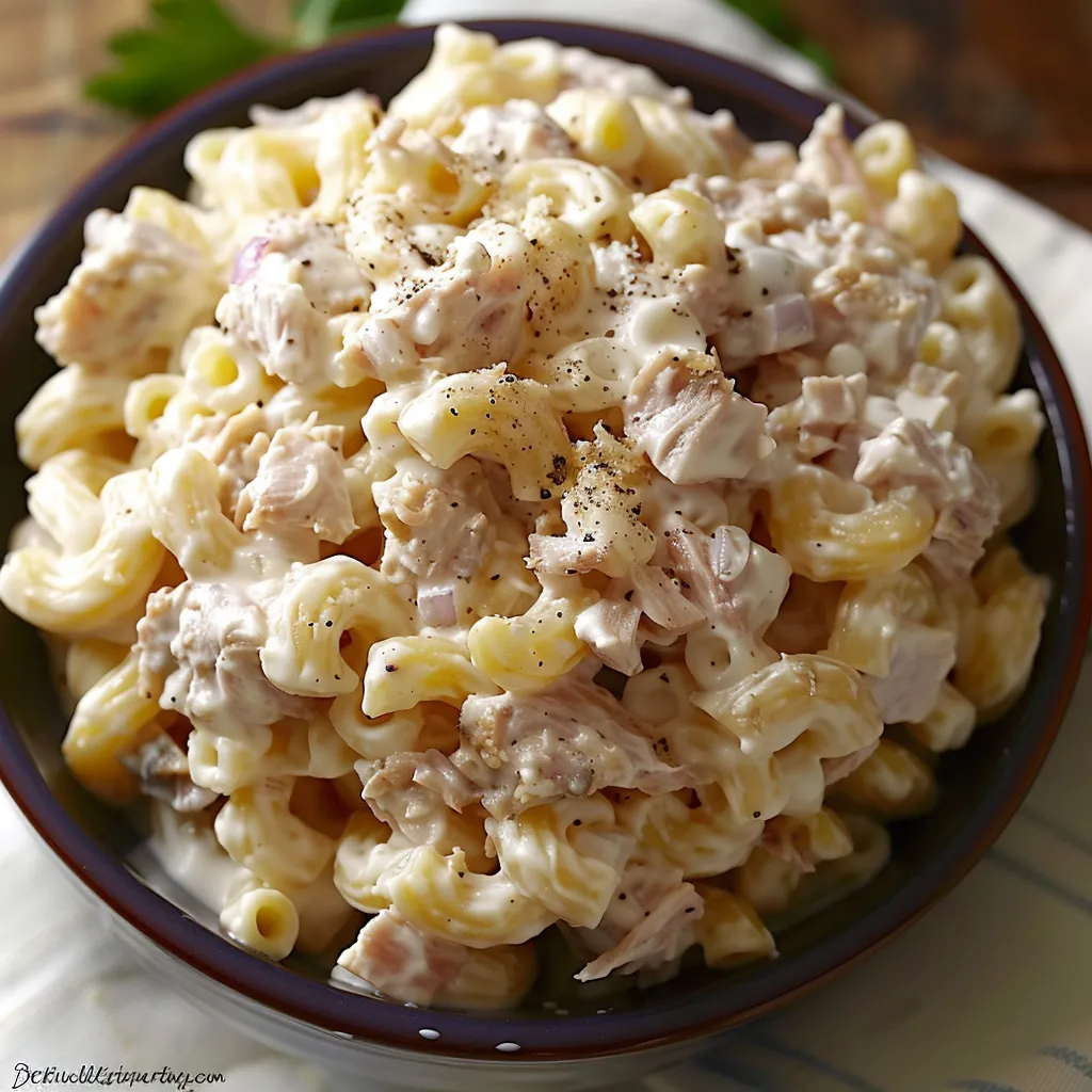 A bowl of pasta with meat and cheese.