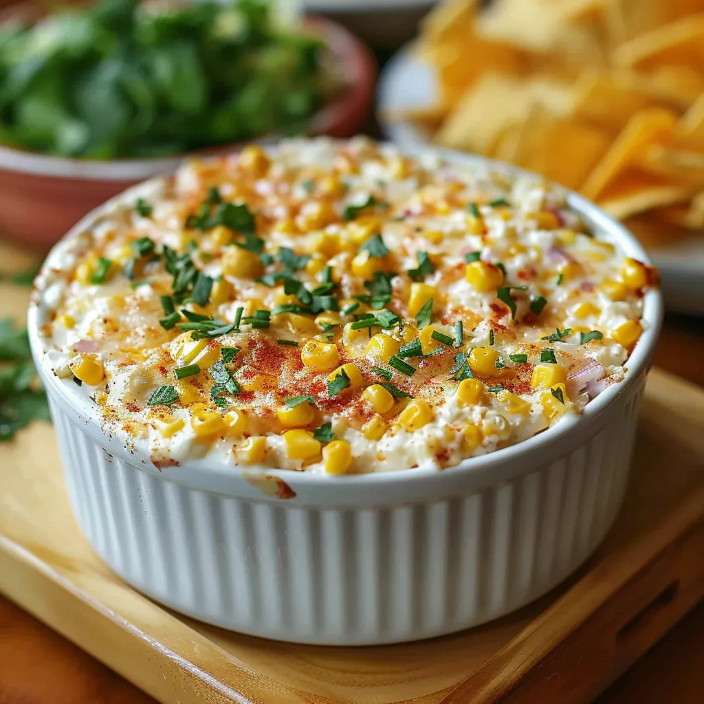 A bowl of food with corn and cheese.