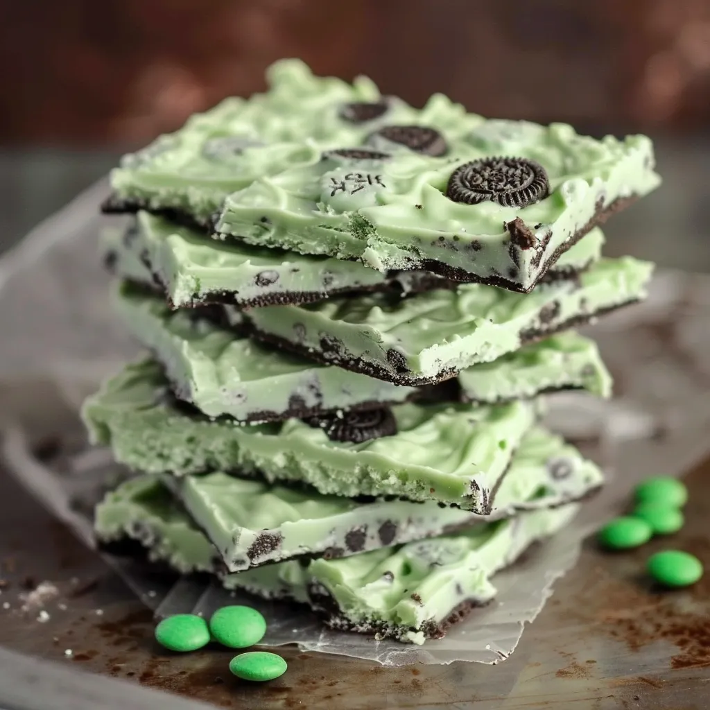 A stack of four Oreo cookies.