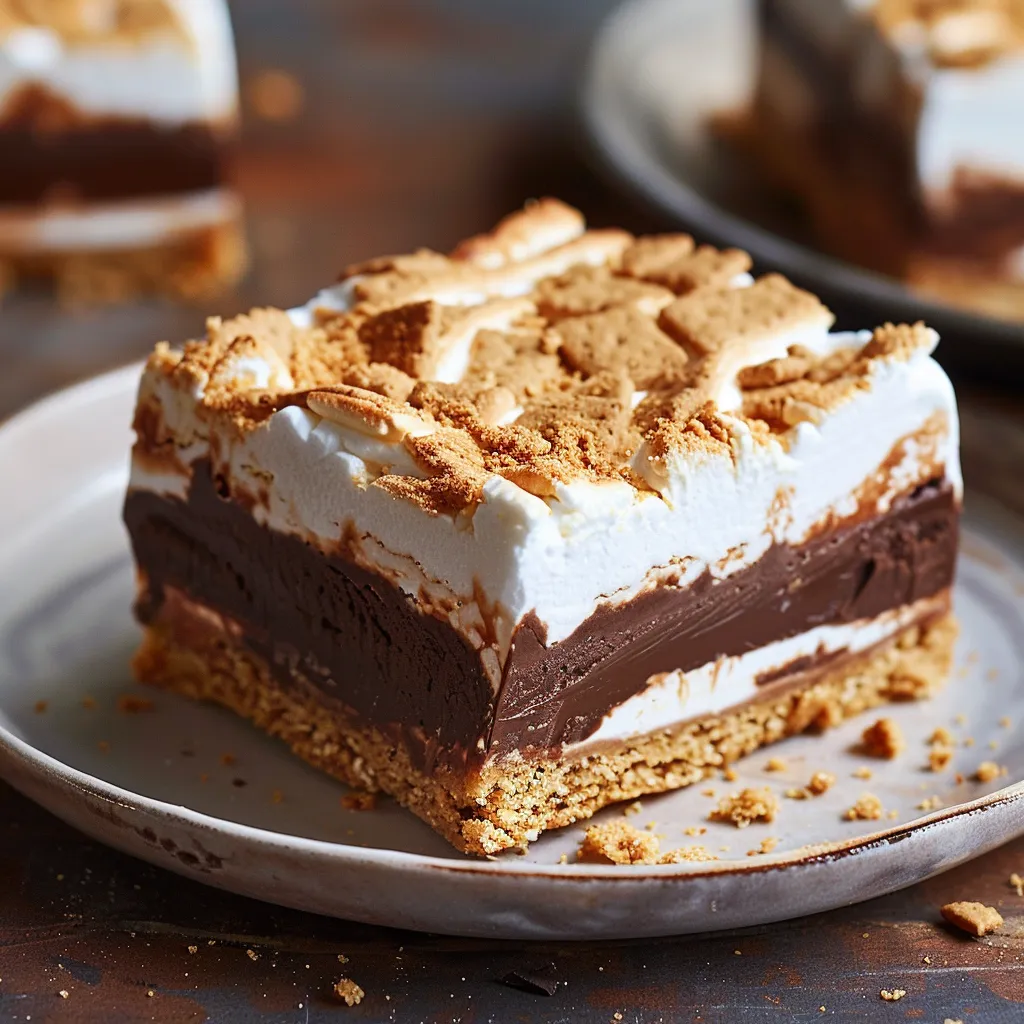A slice of cake with white frosting and chocolate.