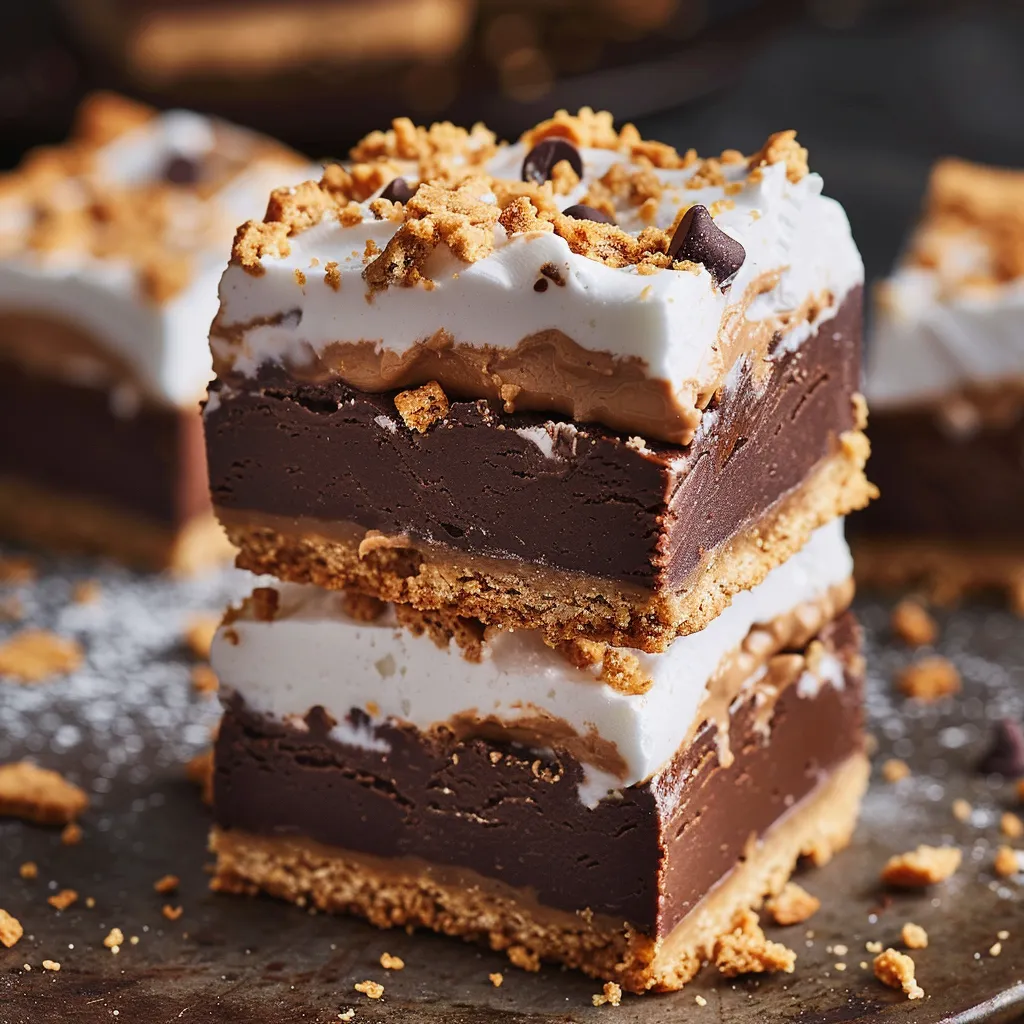 A slice of chocolate and peanut butter cake.