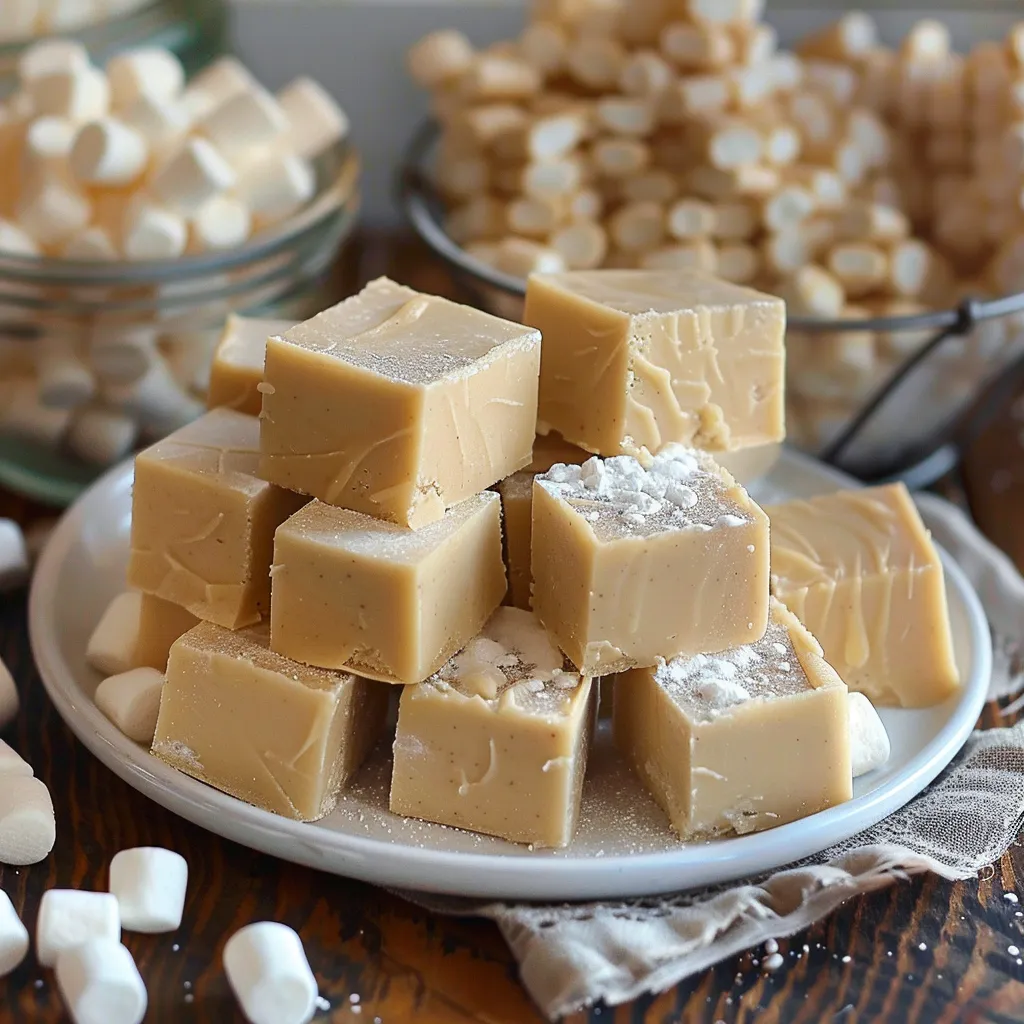 A plate of marshmallows.