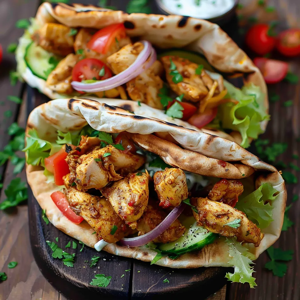 Two chicken sandwiches with lettuce and tomatoes.