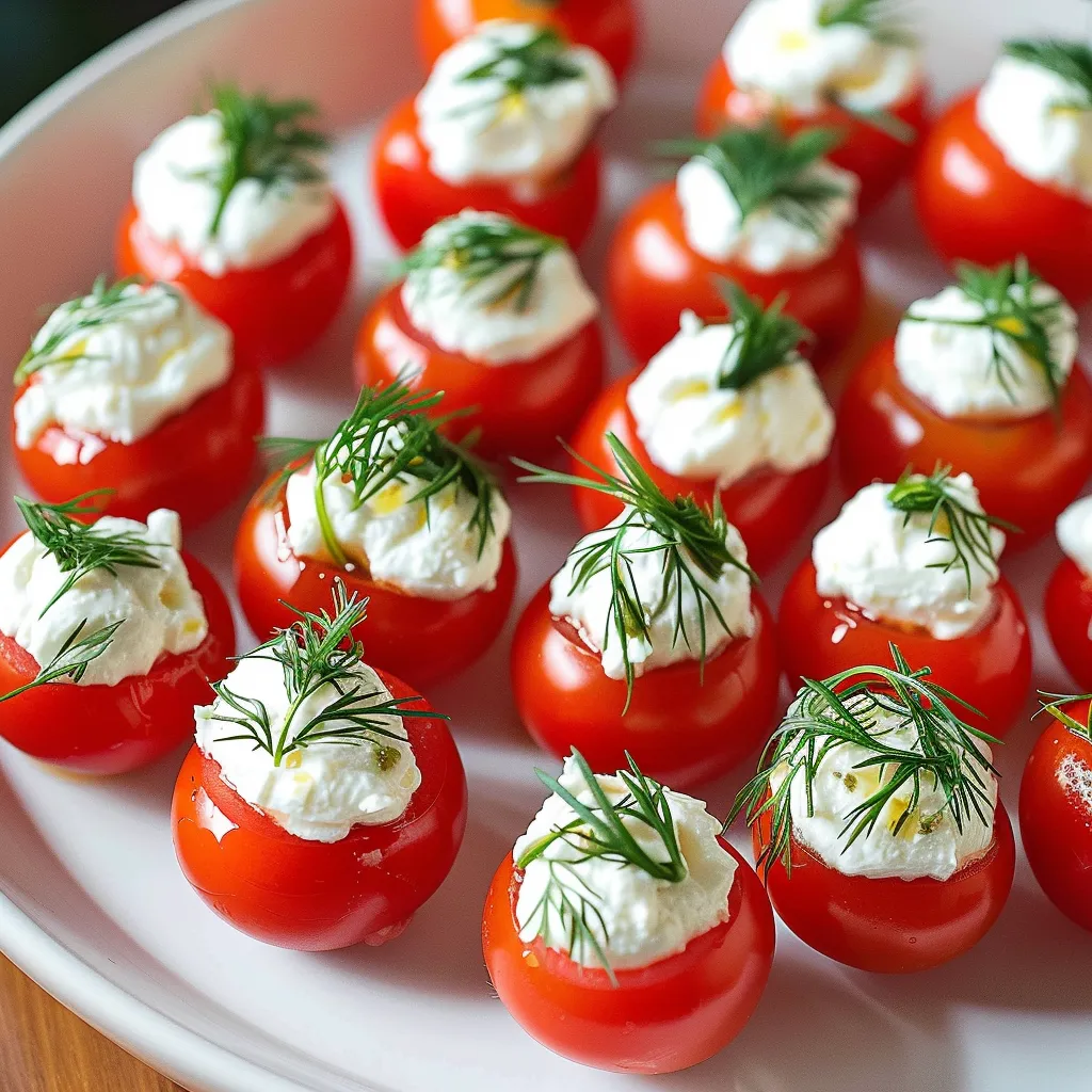 A plate of tomatoes with white cheese on top.