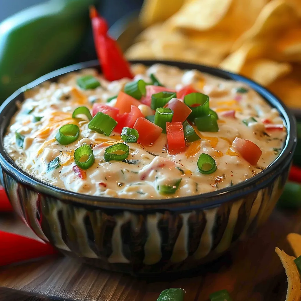 A bowl of food with chips and peppers.