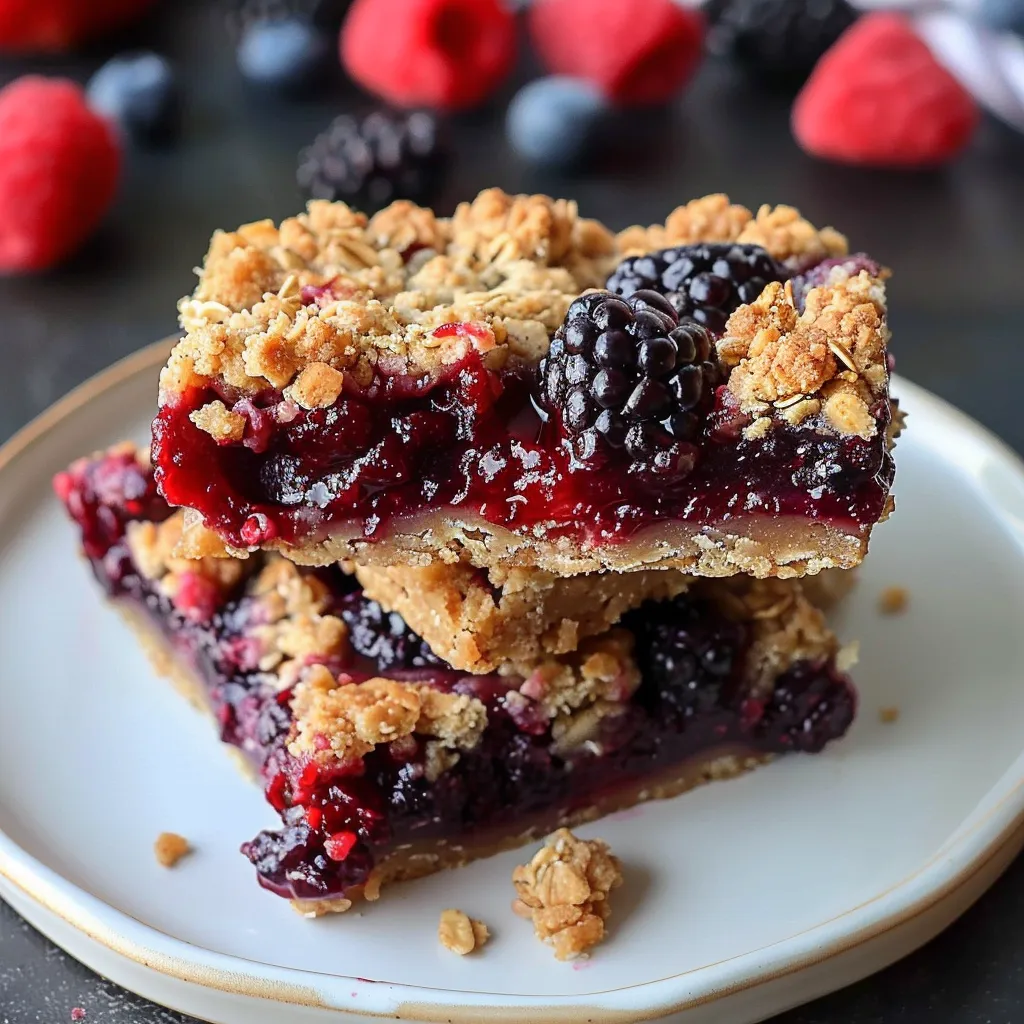 A plate of berry crumble.