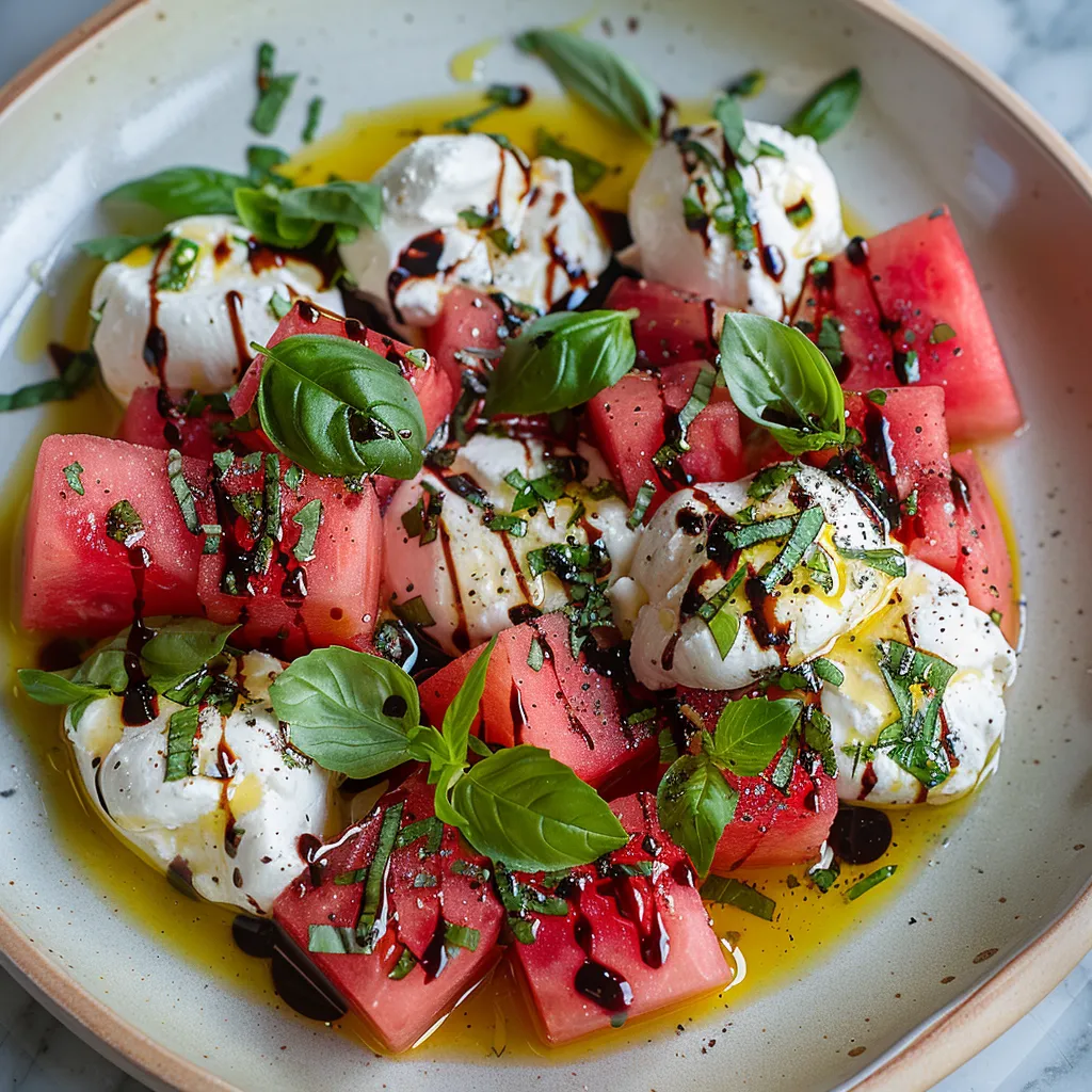 A plate of food with tomatoes, cheese, and basil.