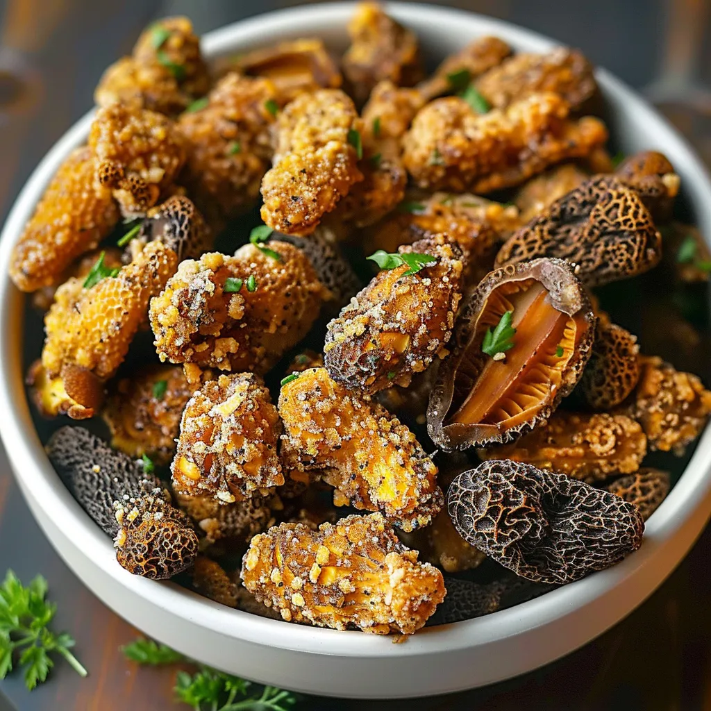 A bowl of food with a green garnish.
