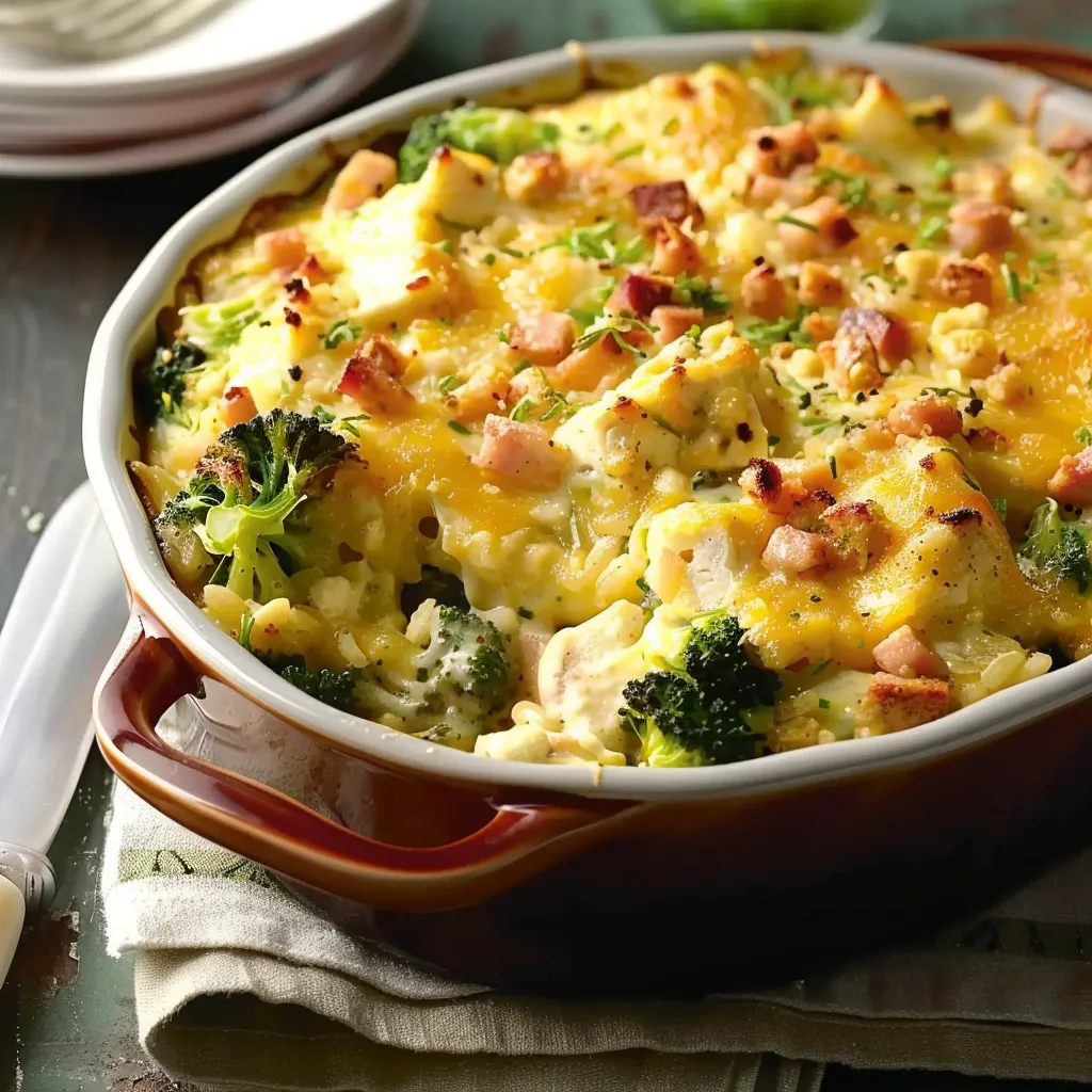 A bowl of food with broccoli and cheese.