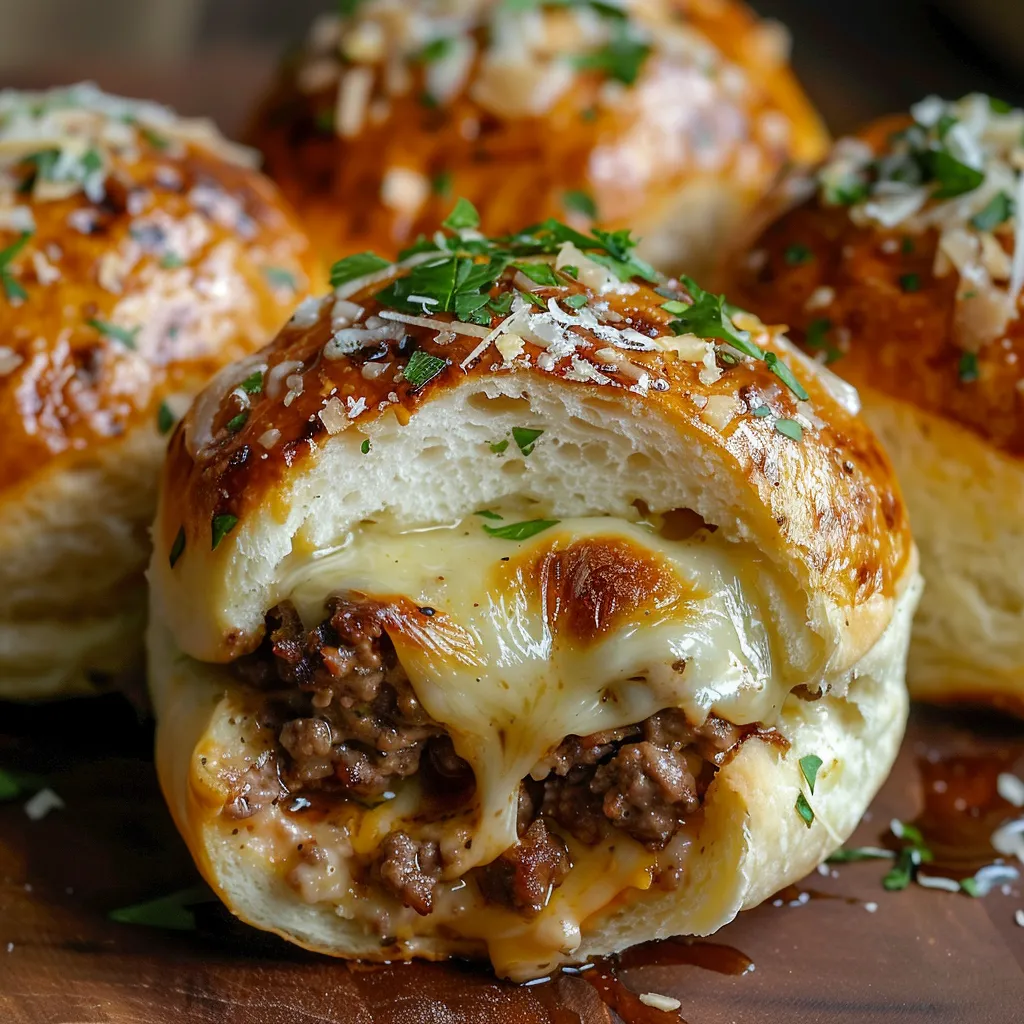 A plate of food with meat and cheese.