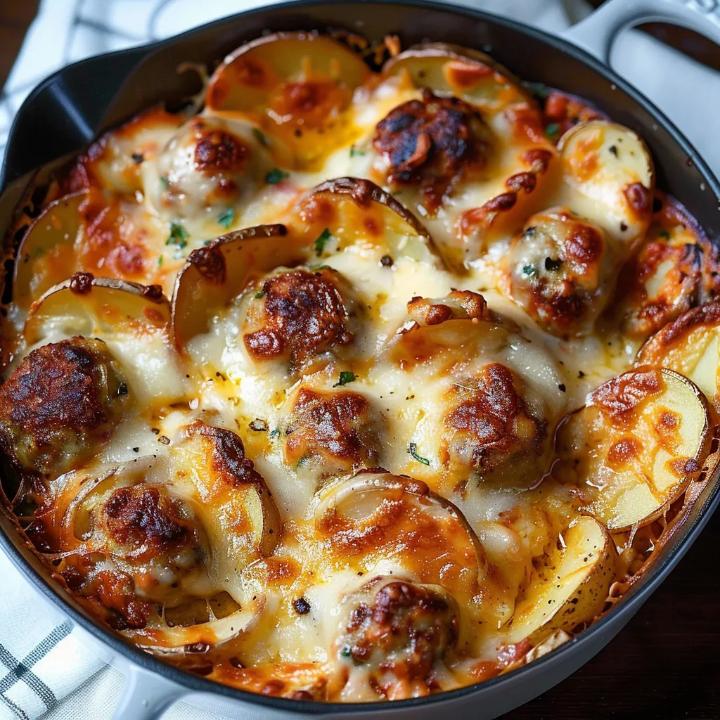 A pot of food with a spoon in it.