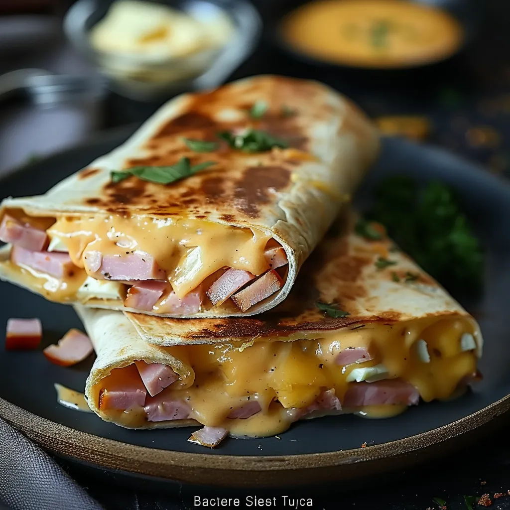 A plate of food with a sandwich and a bowl of sauce.