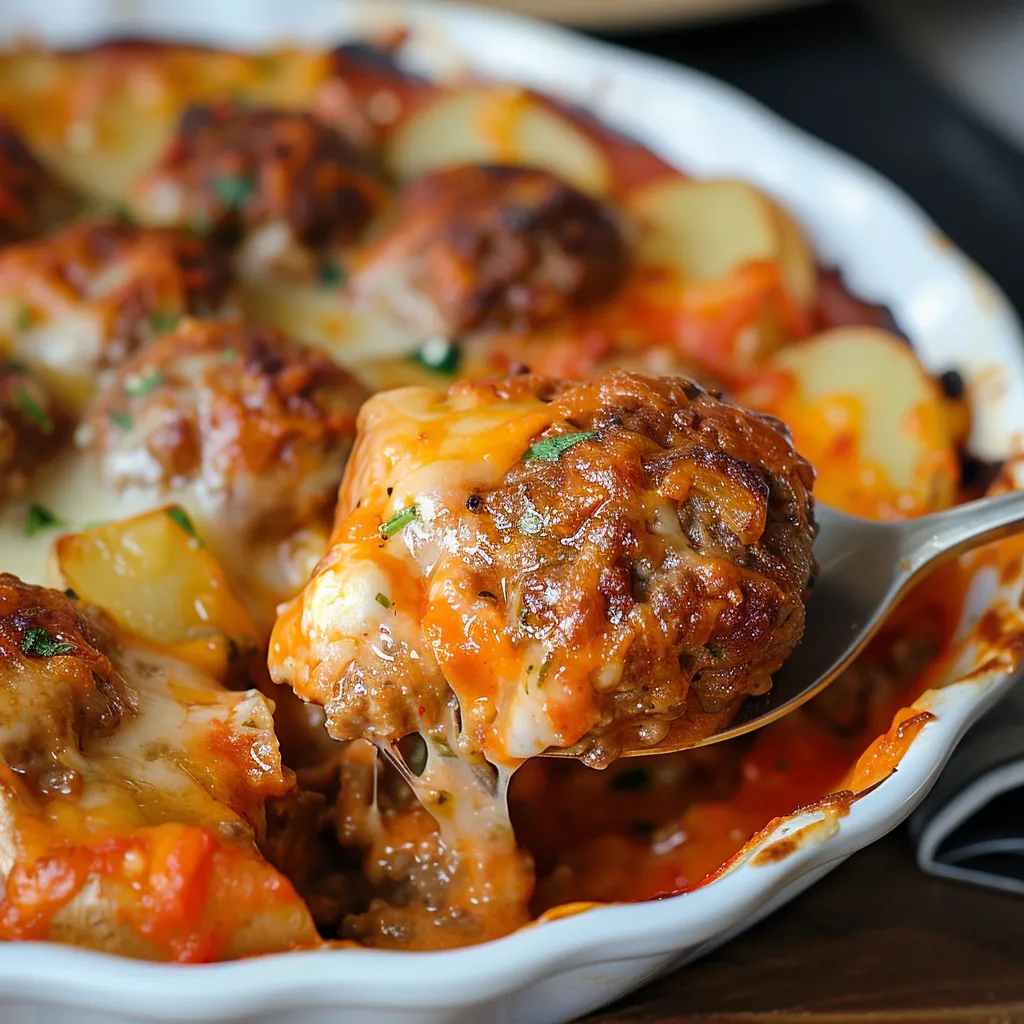 A plate of food with a fork on it.