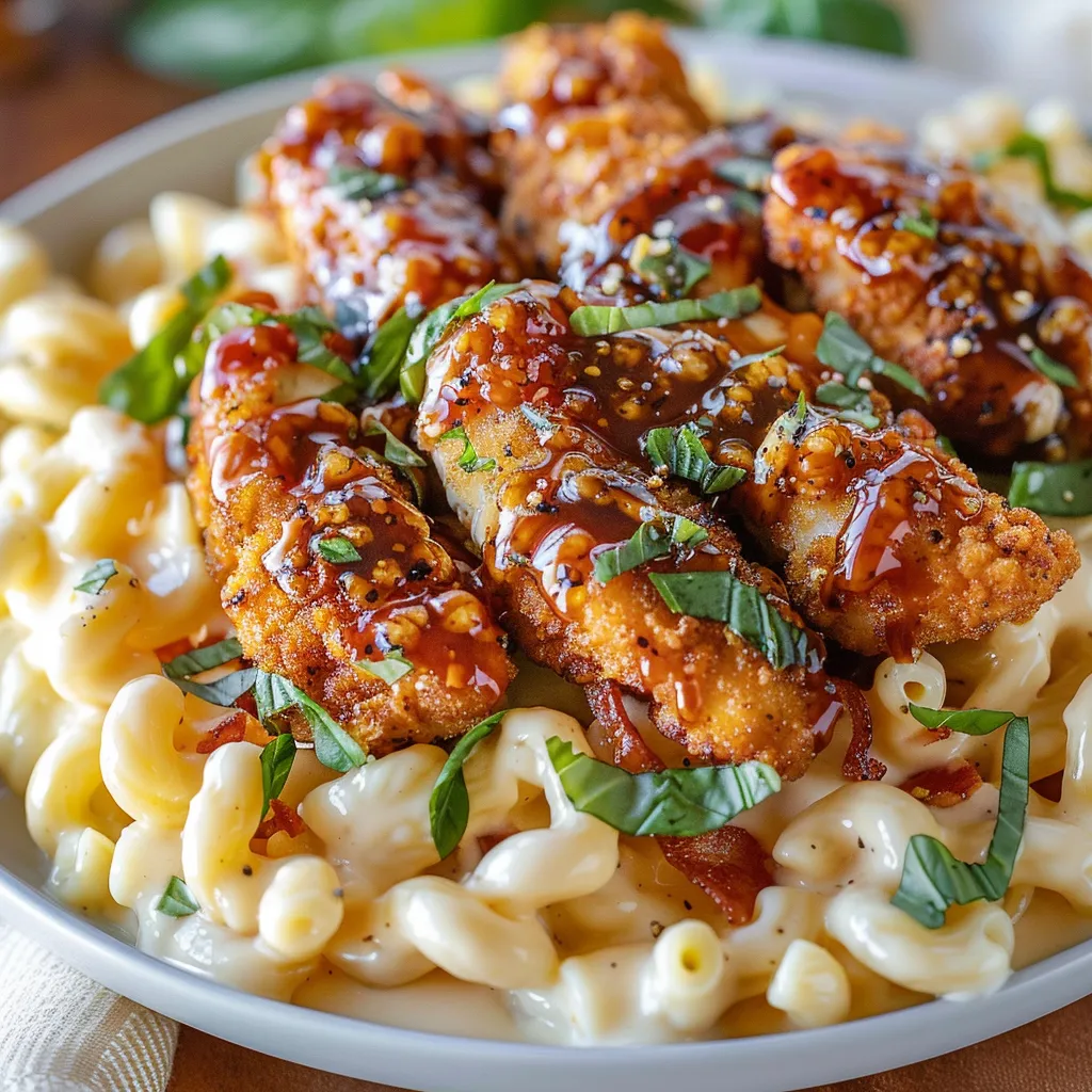 A plate of food with chicken and noodles.