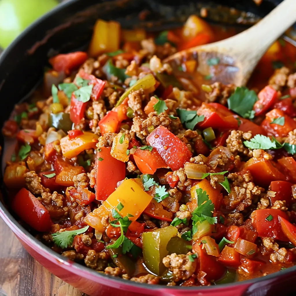 A bowl of food with a spoon in it.