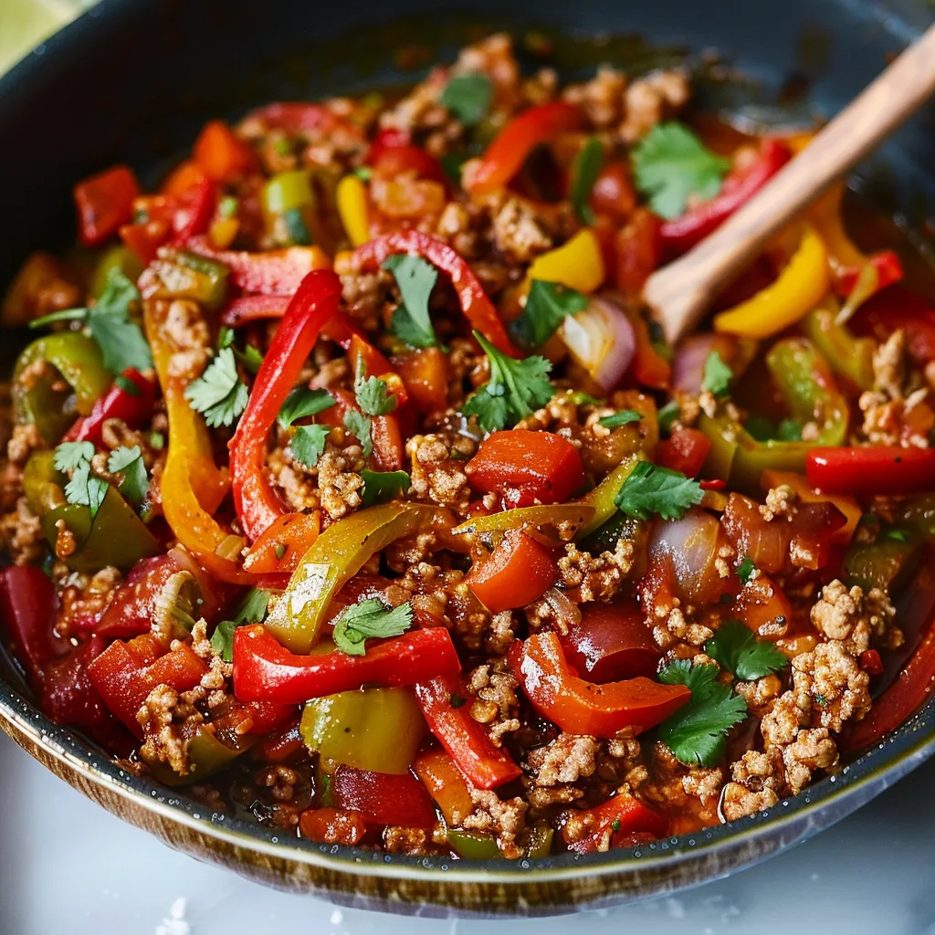 A bowl of food with a wooden spoon in it.