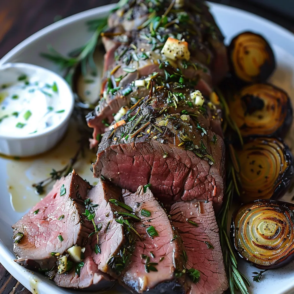 A plate of meat with a white sauce.