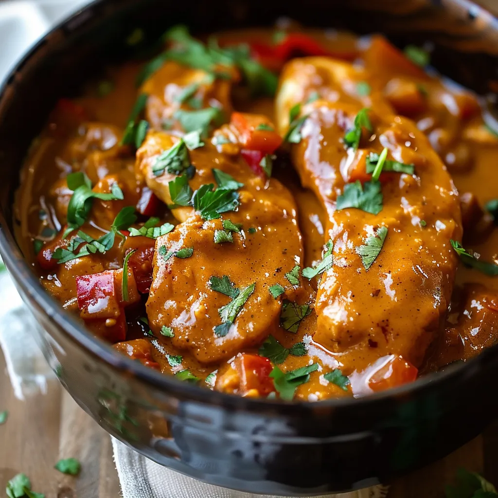 A bowl of food with chicken and vegetables.