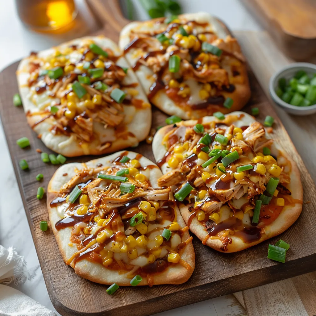 A pizza with chicken and corn on it.