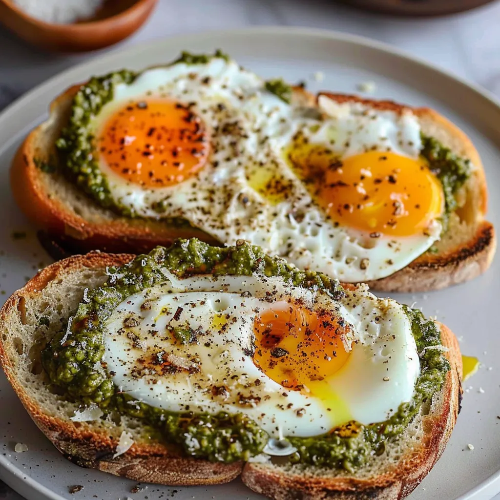 Two eggs on toast.