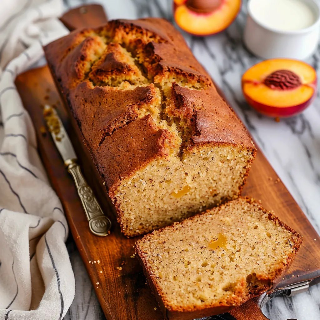 A loaf of bread with a slice missing.