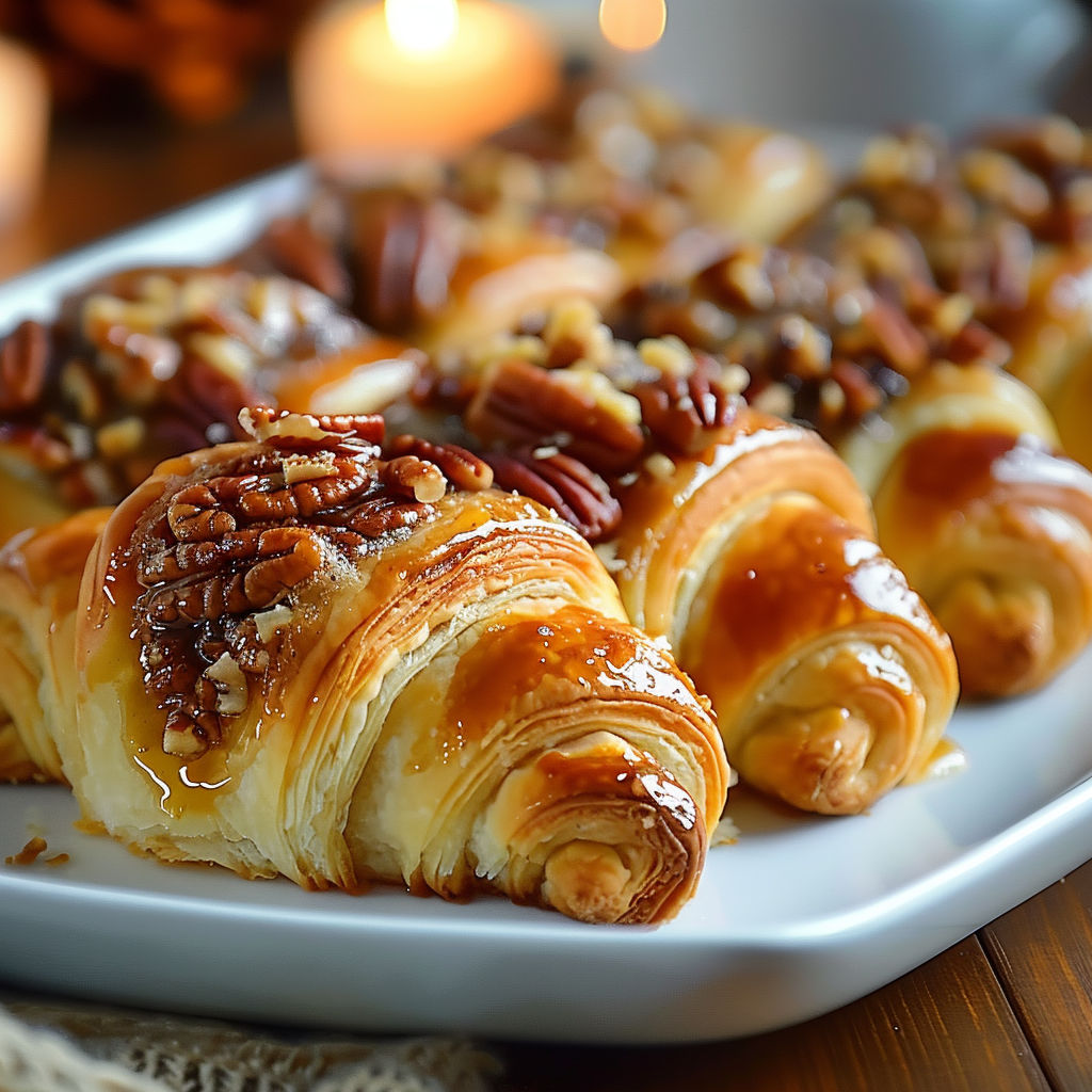 A plate of pastries with a nut topping.