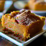 A slice of cake on a plate.