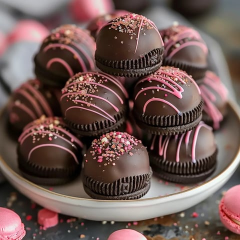 Sweet and creamy no-bake Valentine’s Oreo truffles, perfect for a festive treat.