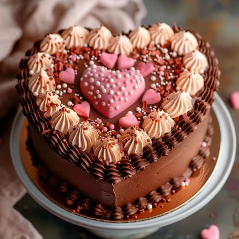 Step-by-step vintage heart cake tutorial, perfect for a classic and elegant dessert.