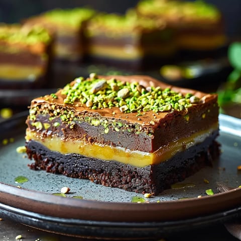 Pistachio Kunafa Brownies