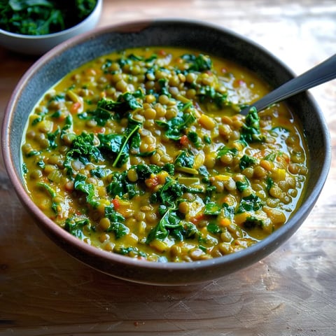 Curried Lentils with Kale and Coconut Milk