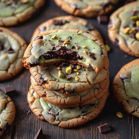 Pistachio Cream Chocolate Chip Cookies