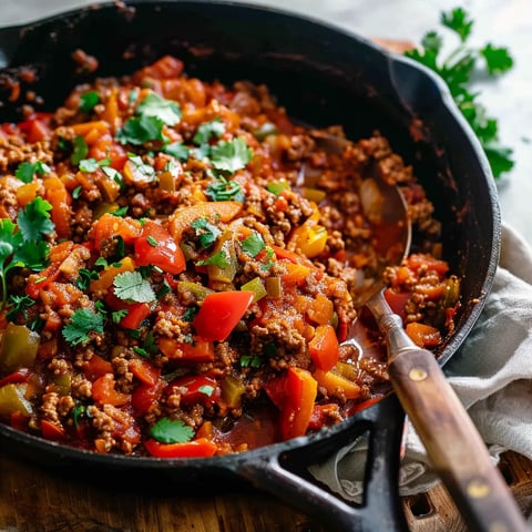 A delicious meal of meat and vegetables in a black pan.