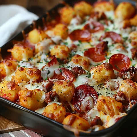 A delicious and hearty lasagna dish with meat and cheese, served in a black pan.