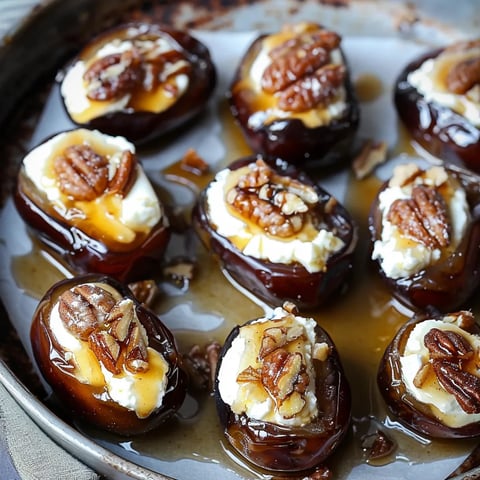 A pan of food with a nut on top.