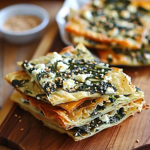 A stack of green and white food on a cutting board.