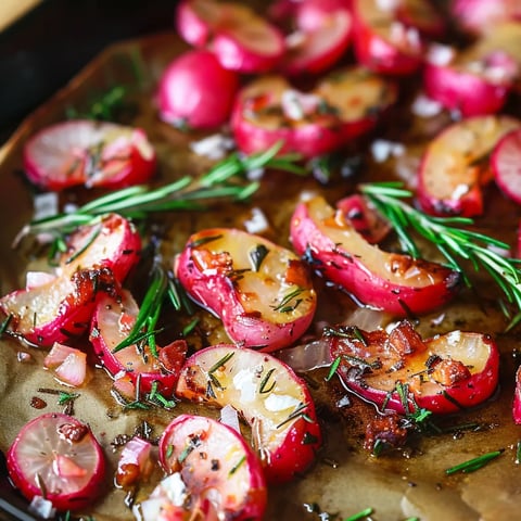 A pan of food with onions and herbs.