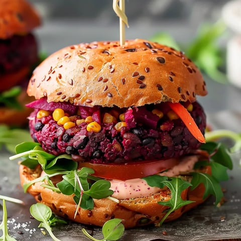 A burger with a toothpick in it.