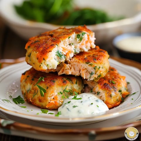 A plate of food with a white sauce on top.