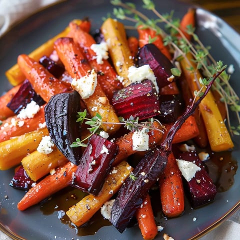 A plate of vegetables with feta cheese.