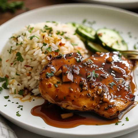 A plate of rice and meat with a sauce.