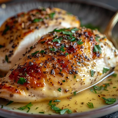 A plate of chicken with spices on it.