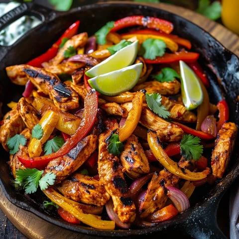 A pan of food with peppers and onions.
